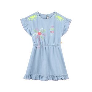 Billieblush Girls  Denim Embroidered Dress, Blue